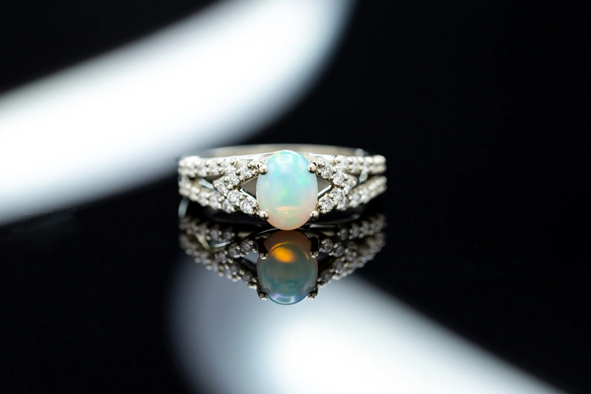 Beautiful opal rings showcasing iridescent hues, ideal for adding a pop of color to your jewelry collection.